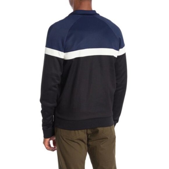 Vince Mens Black Blue Full Zip Collared Pockets Light Track Jackets Sz M New - Picture 3 of 9